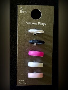 Five Silicone Safety Rings Small Size 5/6
